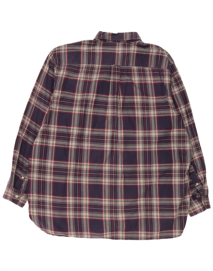 Nautica Herren-Flanellhemd 2XL, marineblau, kariert, Baumwolle