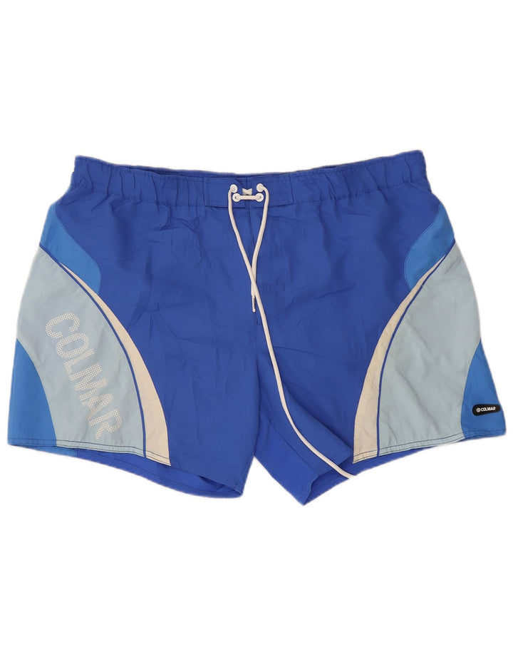 COLMAR Herren Badeshorts mit Grafik IT 58 XL Blaues Colourblock-Polyester
