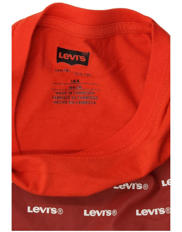 Levi's Jungen T-Shirt mit Grafik, 13–14 Jahre, Orange