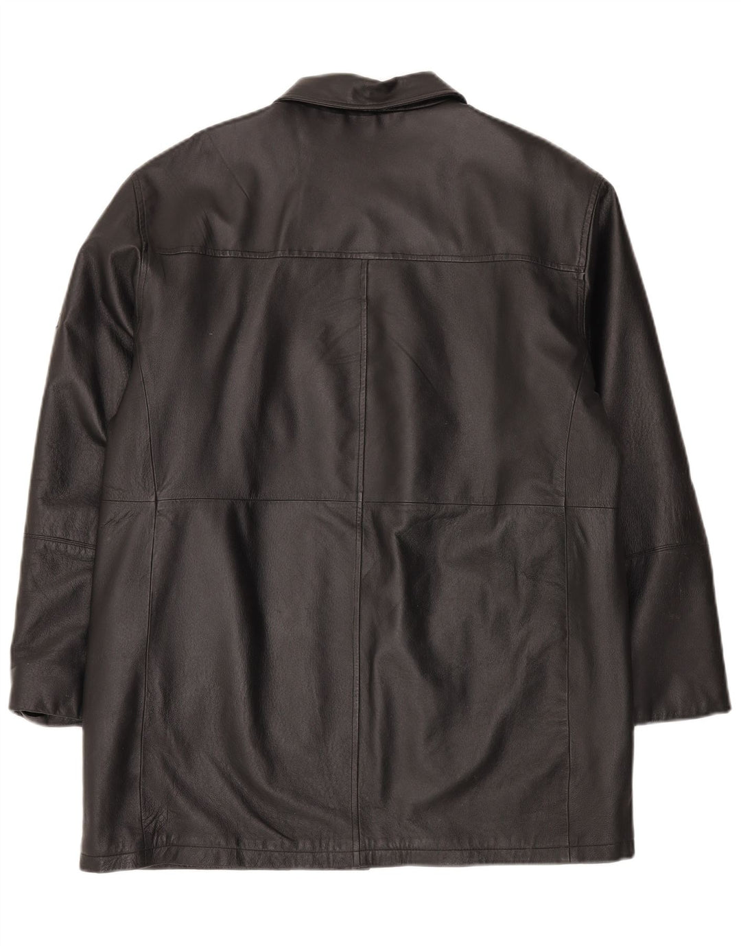 Union River Herren-Ledermantel, Größe 41/43, großes schwarzes Leder