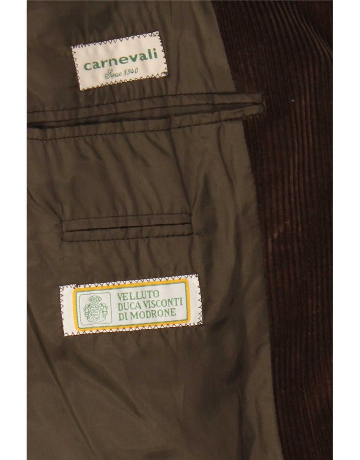 Velluto Duca Visconti Herren 3-Knopf-Blazerjacke IT 48 Mittelbraun