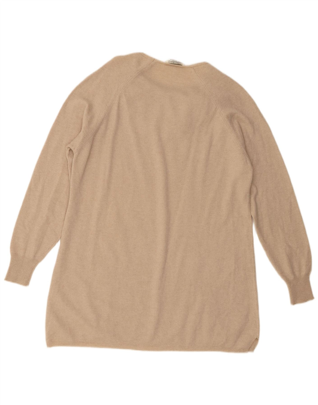 Marina Rinaldi Langer Damen-Pullover mit U-Boot-Ausschnitt, Gr. 14, Mittelbeige