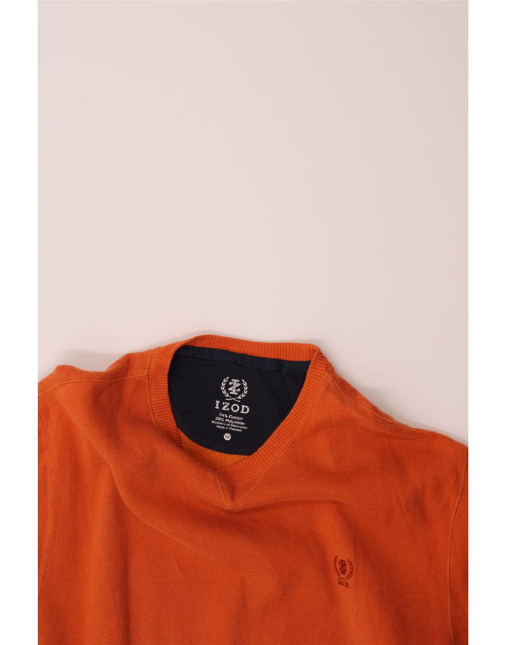 IZOD Mens Sweatshirt Jumper Medium Orange Cotton Vintage Izod and Second-Hand Izod from Messina Hembry 