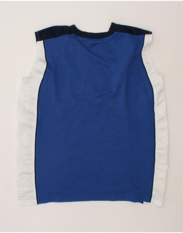 NIKE Boys Graphic Vest Top 10-11 Years Medium  Blue Colourblock Polyester Vintage Nike and Second-Hand Nike from Messina Hembry 