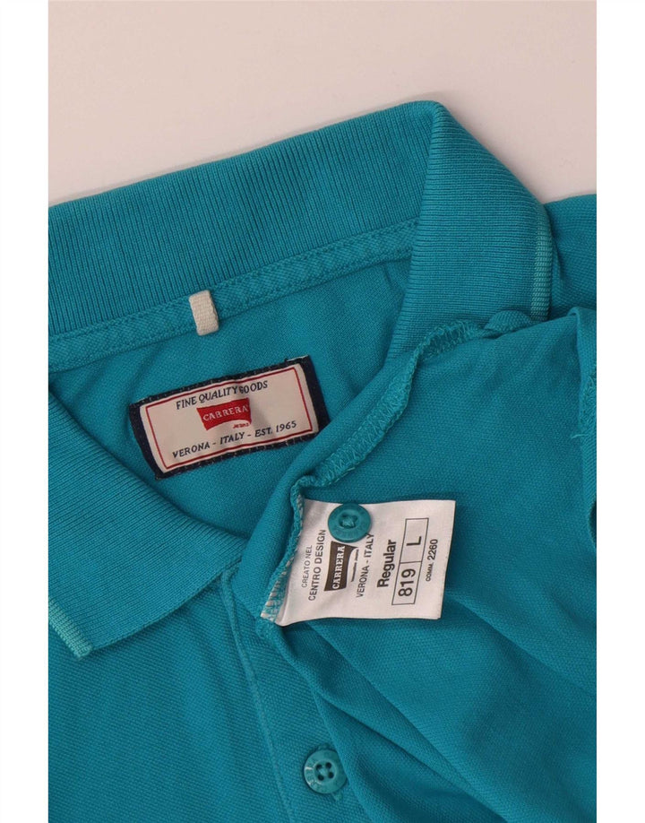 Carrera Herren-Poloshirt mit normaler Passform, große blaue Baumwolle