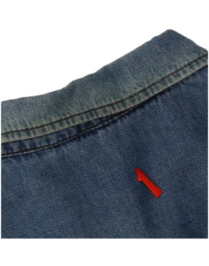 Charro Herren-Jeanshemd, große blaue Baumwolle
