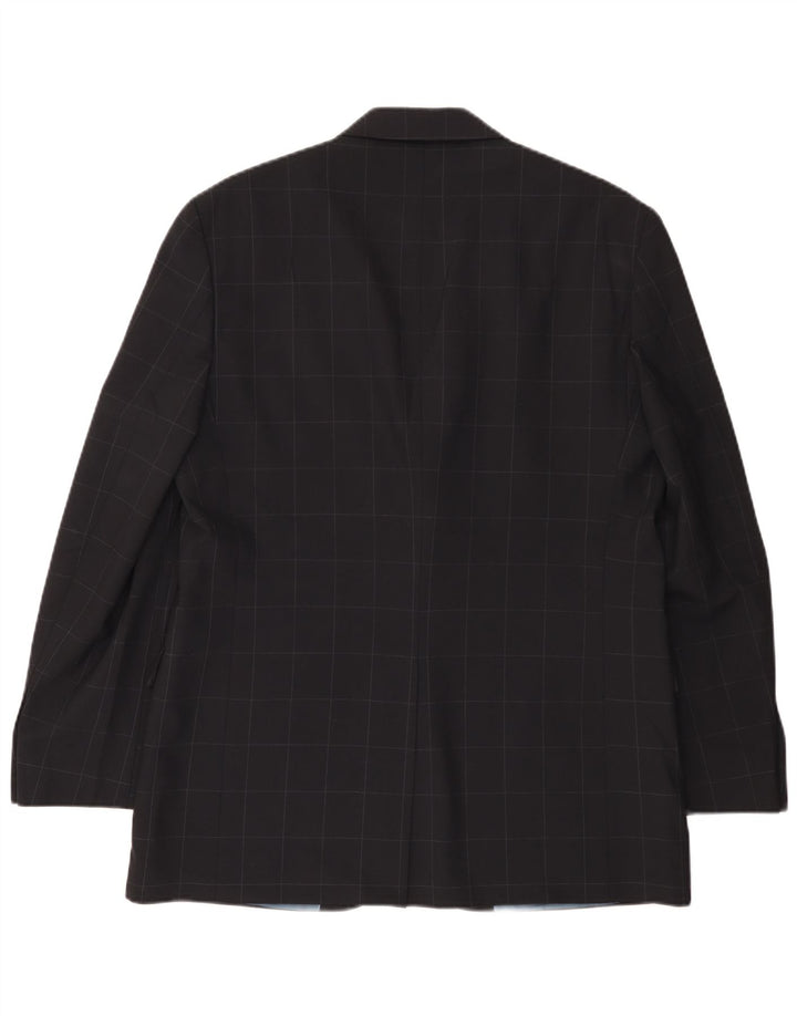 Marks & Spencer Herren-Blazer mit 3 Knöpfen, Gr. 42, groß, marineblau kariert