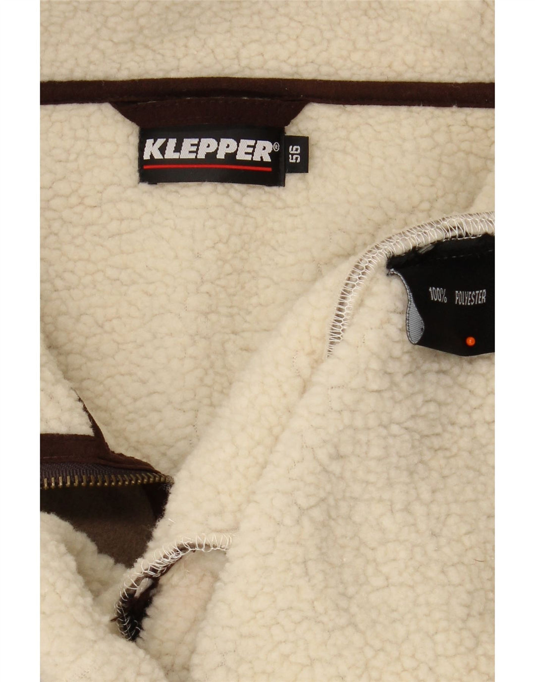 KLEPPER Herren Sherpa Fleece Jacke IT 56 3XL Khaki Polyester