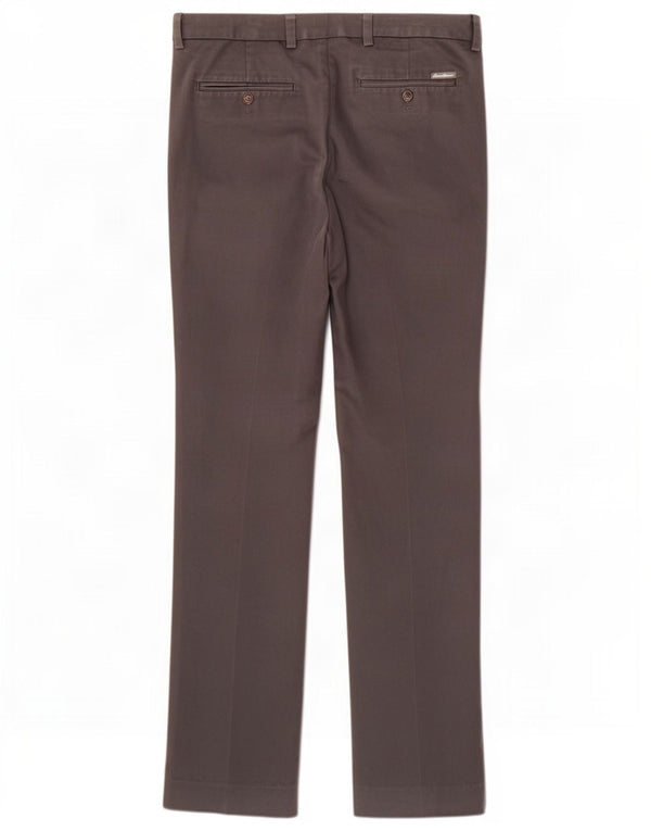 Eddie Bauer Mens Straight Chino Trousers W33 L36 Grey Cotton