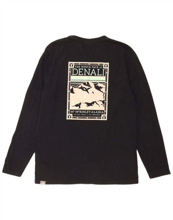 The North Face Herren-Grafik-Oberteil, langärmelig, mittelschwarz, Baumwolle