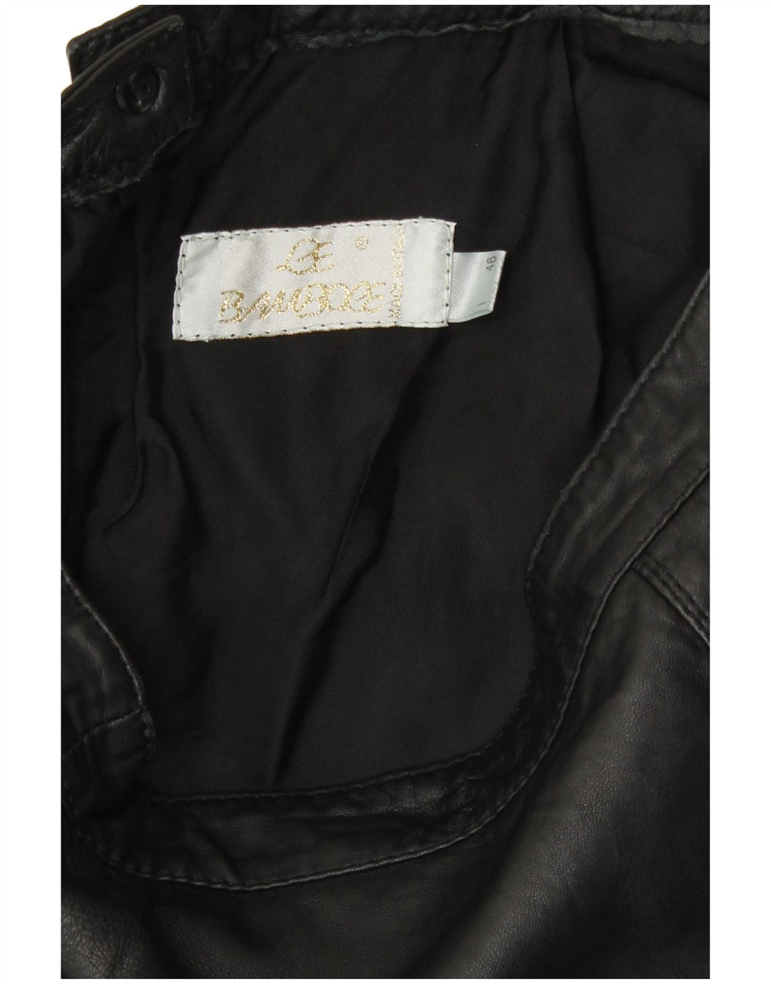 Vintage Damen High Waist Lederrock IT 46 Large W28 Schwarz