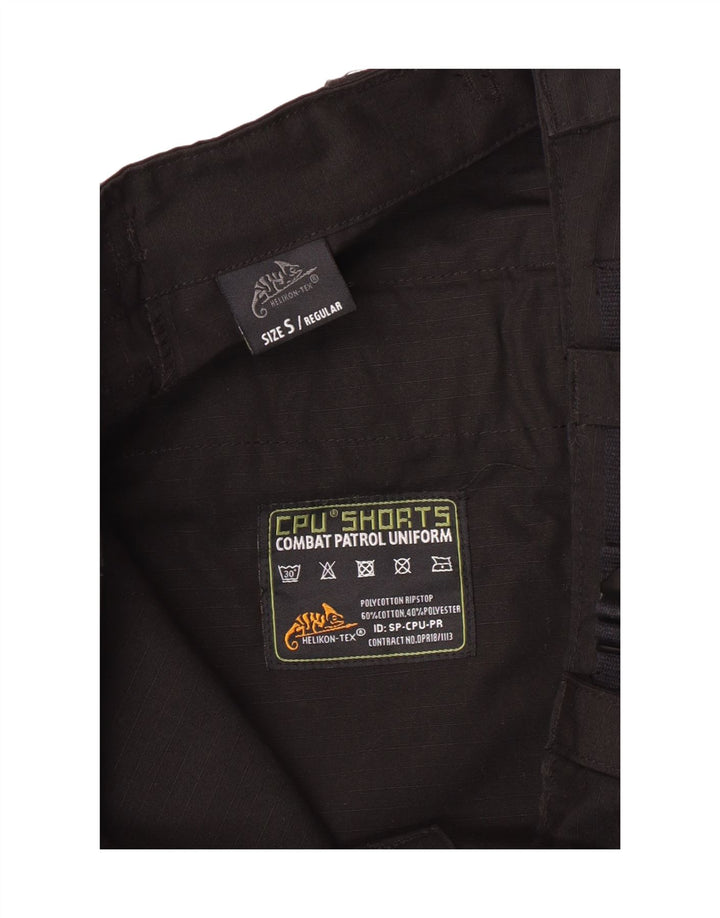 HELIKON-TEX Mens Regular Cargo Shorts Small W30  Black Cotton
