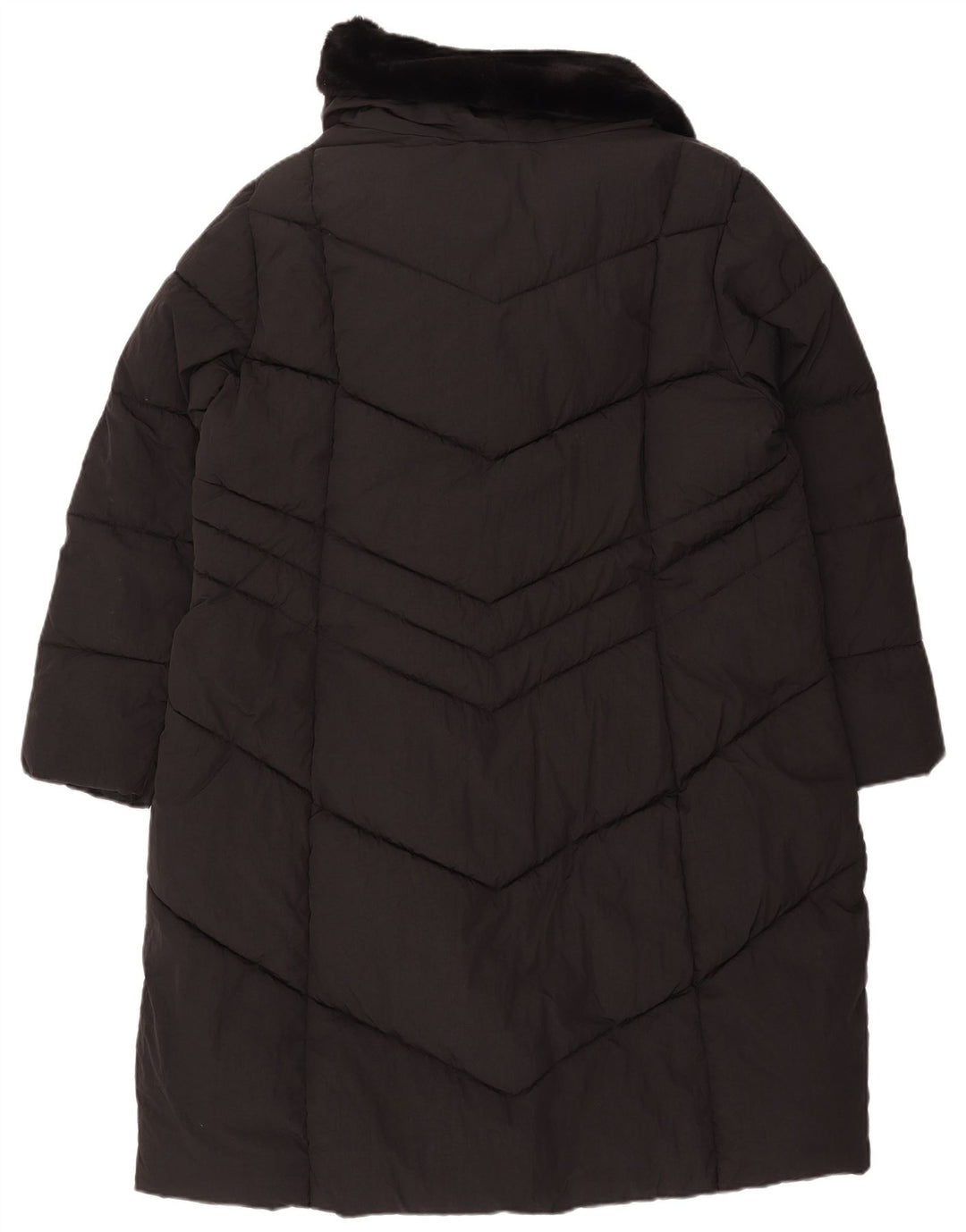 MONSOON Damen Wattierter Mantel UK 18 XL Schwarz Nylon