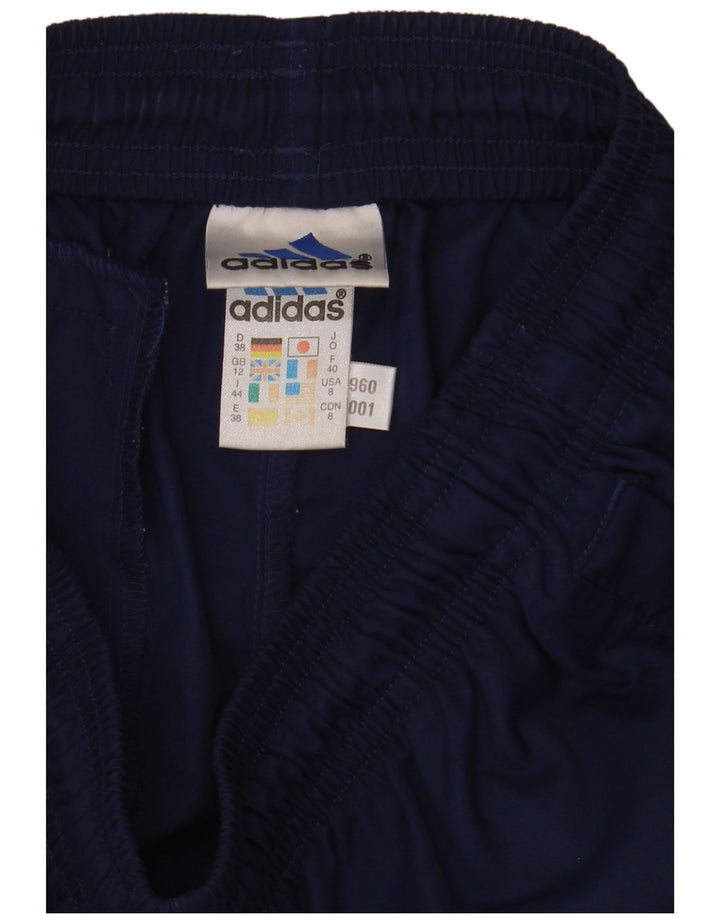 Adidas Damen Sportshorts UK 12 Medium Marineblau Polyester