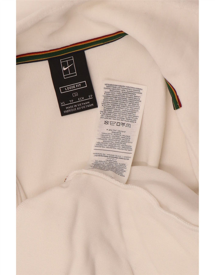 Nike Herren-Trainingsanzugoberteil, XS, weißes Polyester