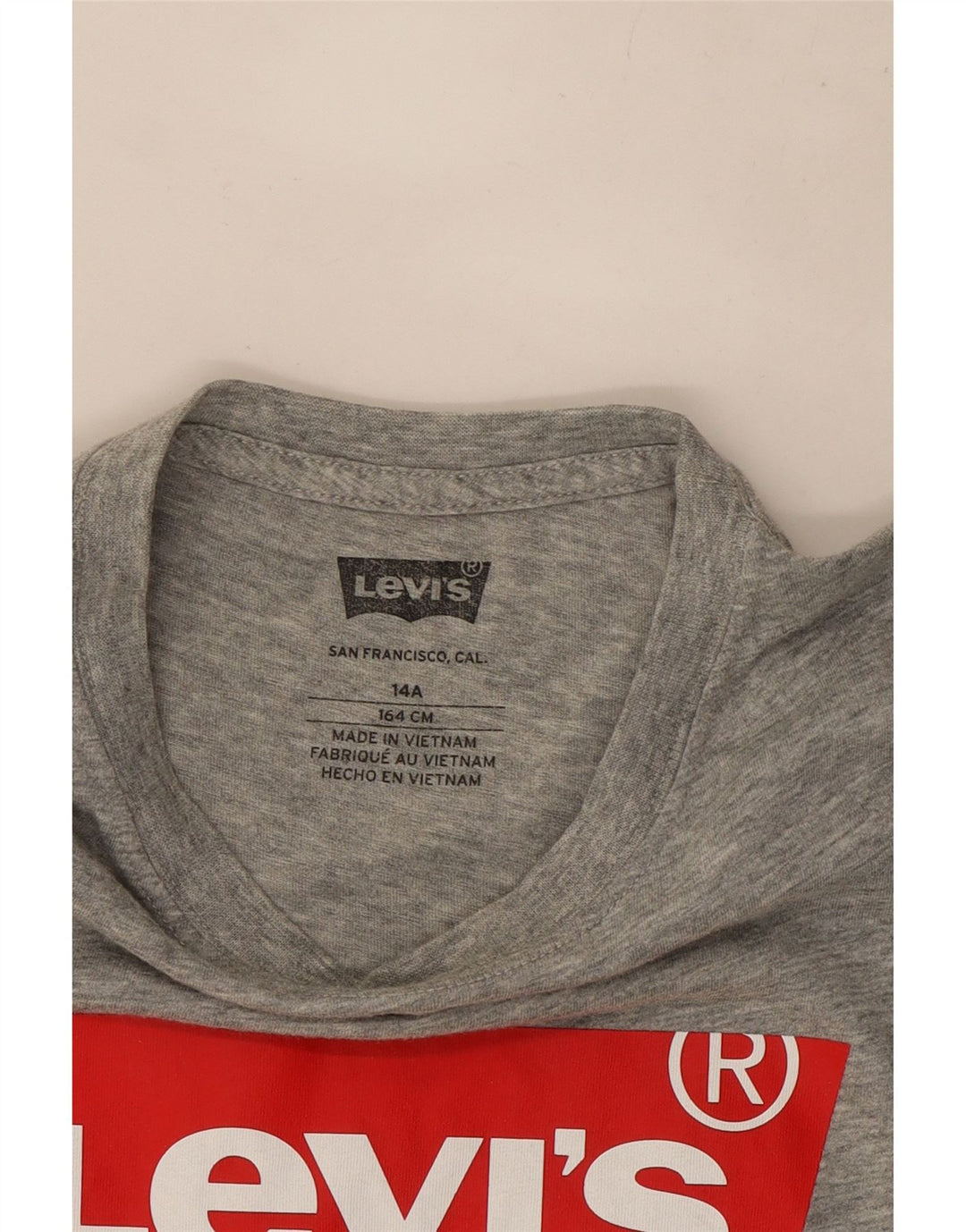 Levi's Jungen T-Shirt mit Grafik, 13–14 Jahre, grau gefleckt