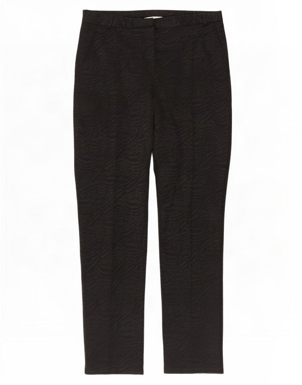 Topshop Damen Anzughose UK 10 Small W28 L29 Schwarzer Animal-Print