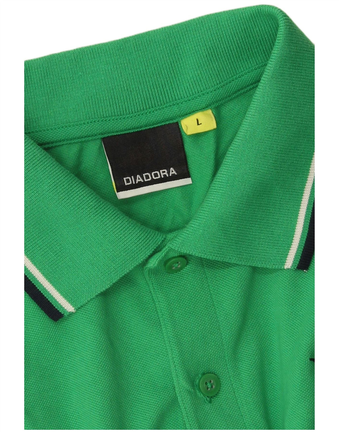 Diadora Herren-Poloshirt, große grüne Baumwolle