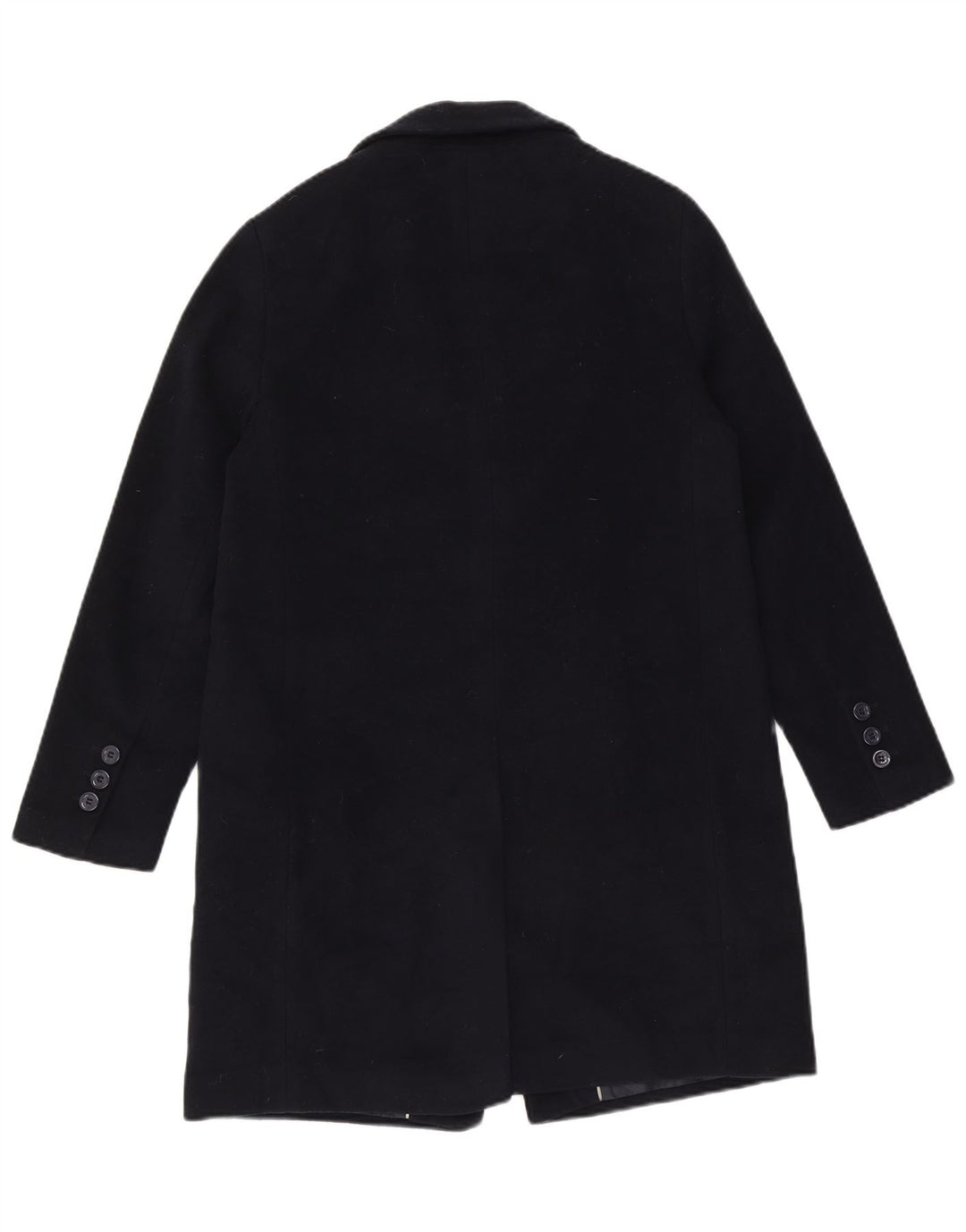 Zara Damen Mantel UK 12 Medium Marineblau Wolle
