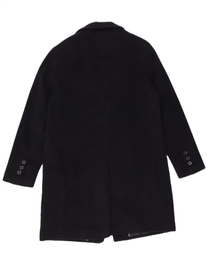 Zara Damen Mantel UK 12 Medium Marineblau Wolle