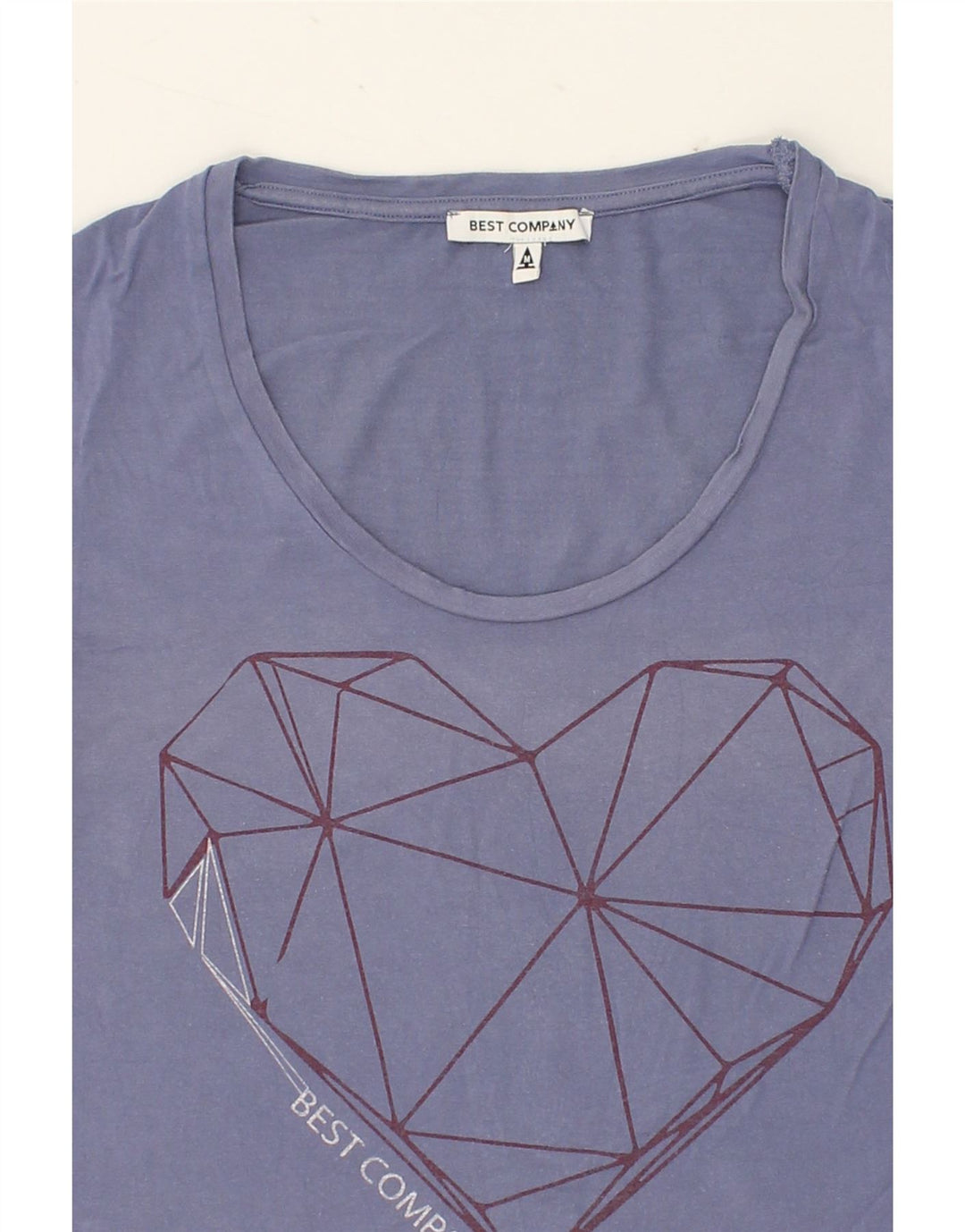 BEST COMPANY Womens Graphic T-Shirt Top UK 12 Medium Blue Vintage Best Company and Second-Hand Best Company from Messina Hembry 