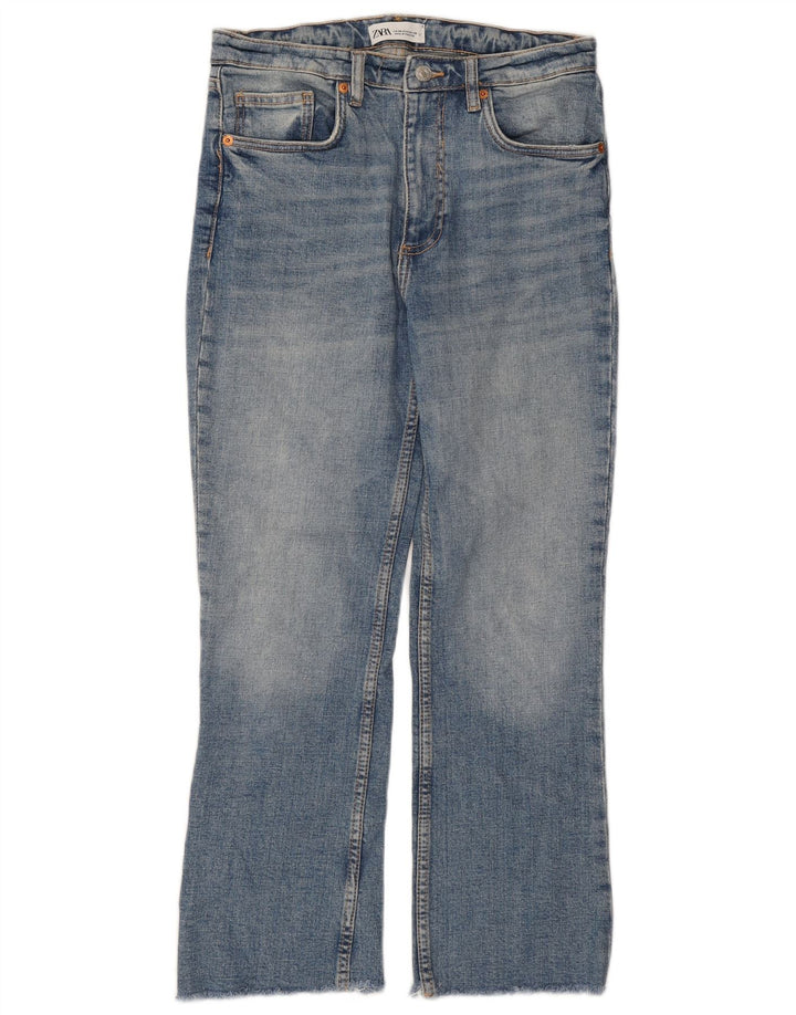 Zara Damen Straight Jeans EU 38 Small W28 L25 Blau