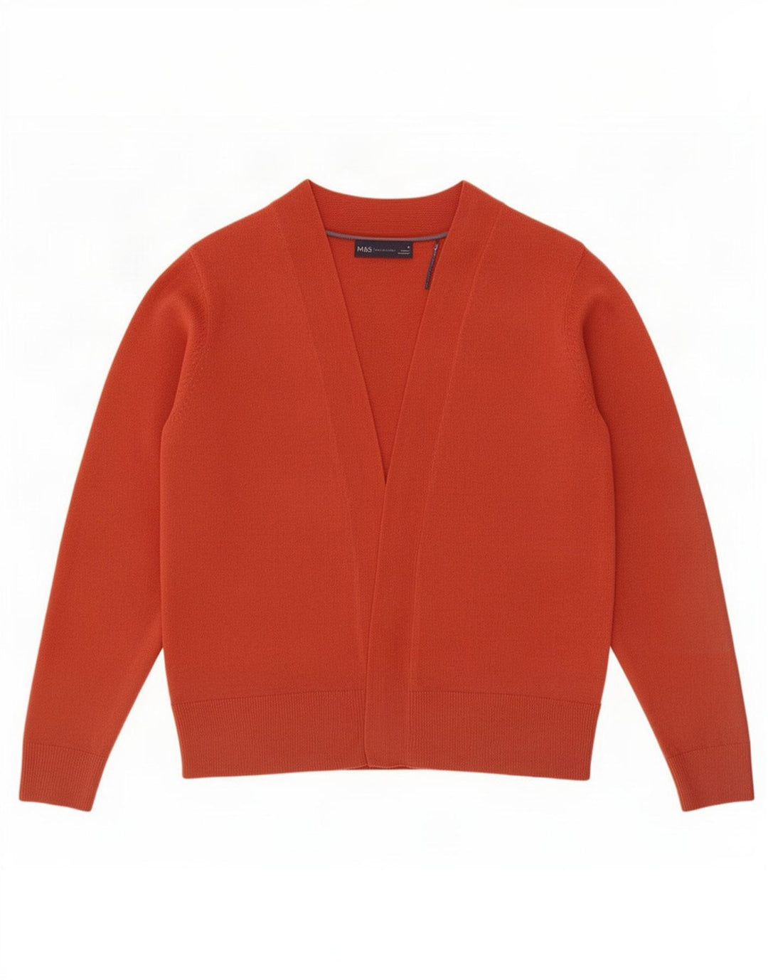 Marks & Spencer Offener Damen-Cardigan-Pullover UK 14 Mittelbraunes Acryl