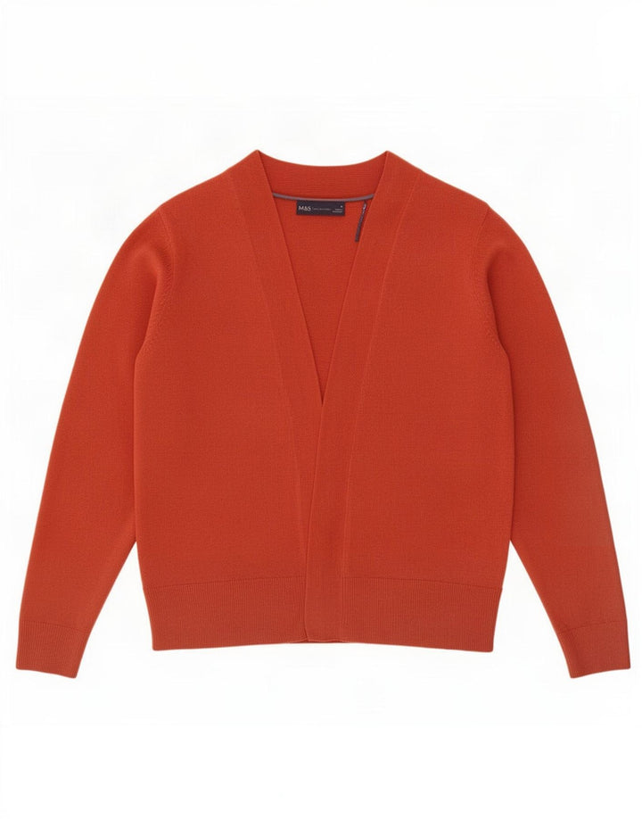 Marks & Spencer Offener Damen-Cardigan-Pullover UK 14 Mittelbraunes Acryl