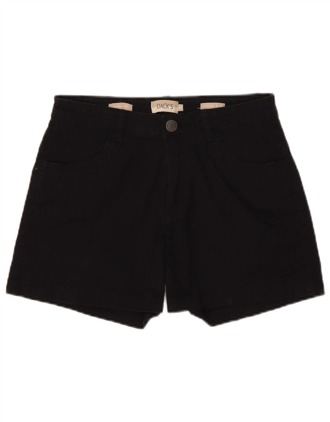 Dack's Damen-Jeansshorts mit normaler Passform, Größe 42, mittelgroß, W28, schwarze Baumwolle