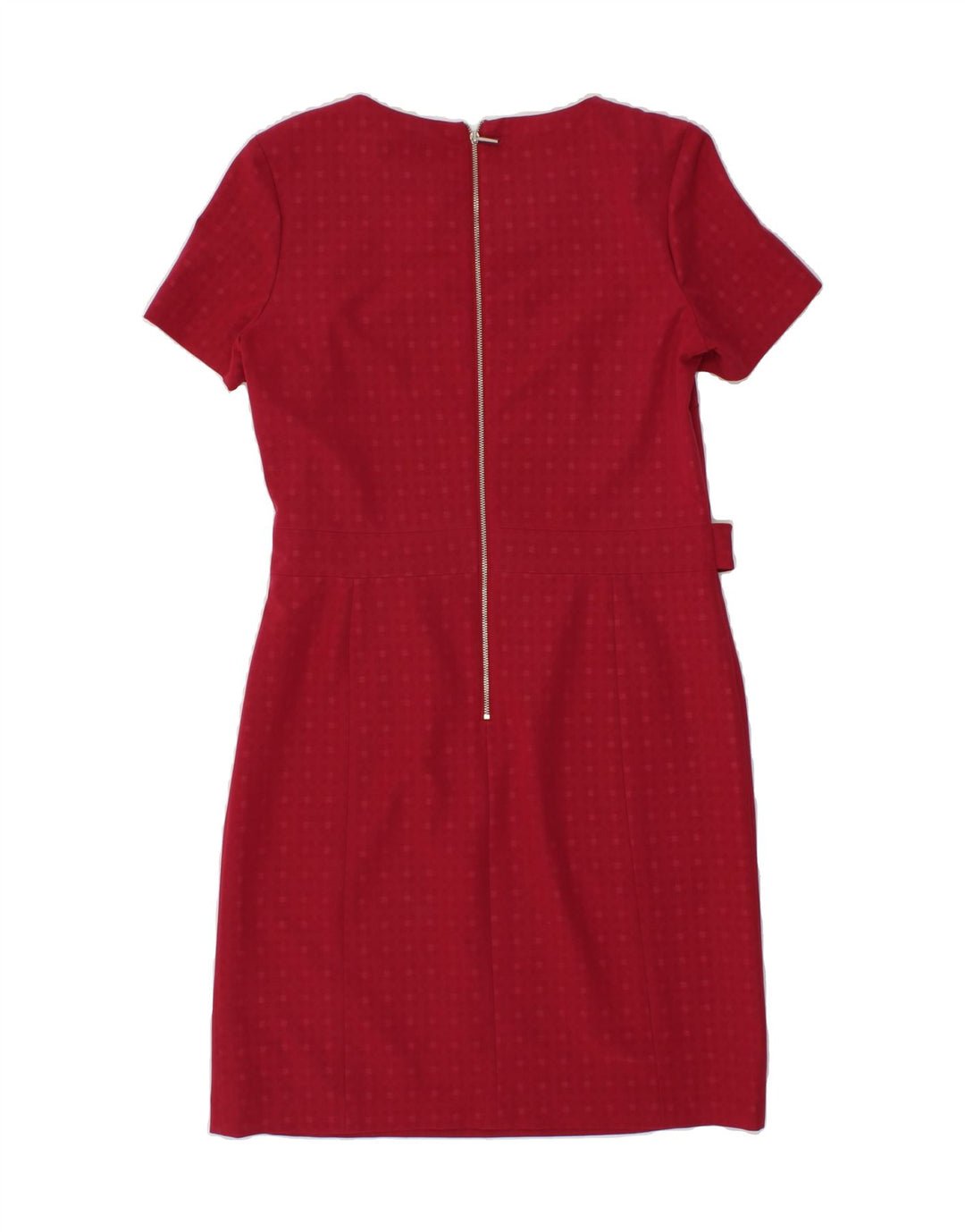 NEXT Womens Sheath Dress UK 10 Small Red Check Polyester Vintage Next and Second-Hand Next from Messina Hembry 