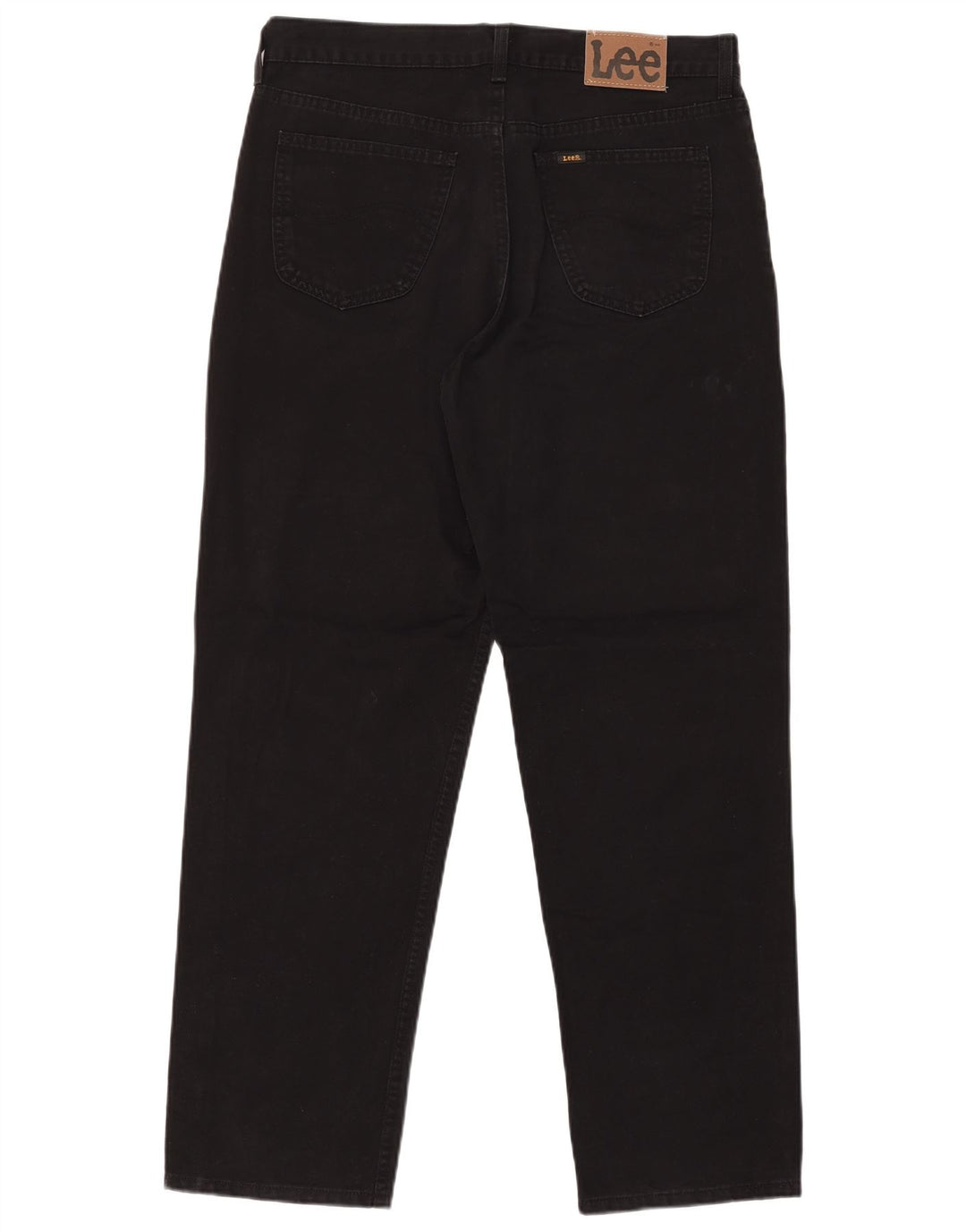 Lee Herren Kansas Straight Jeans W36 L32 Schwarze Baumwolle