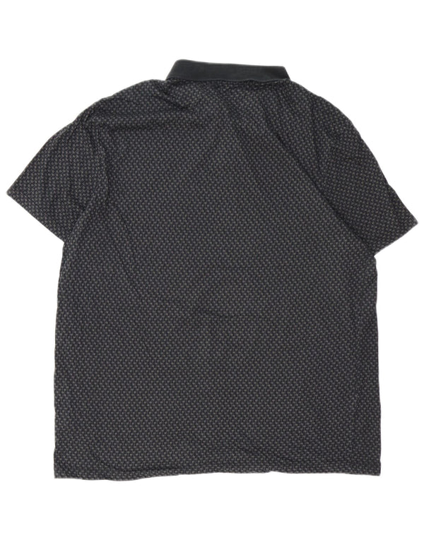 CALVIN KLEIN Herren-Poloshirt mit Grafik XL, schwarze Baumwolle
