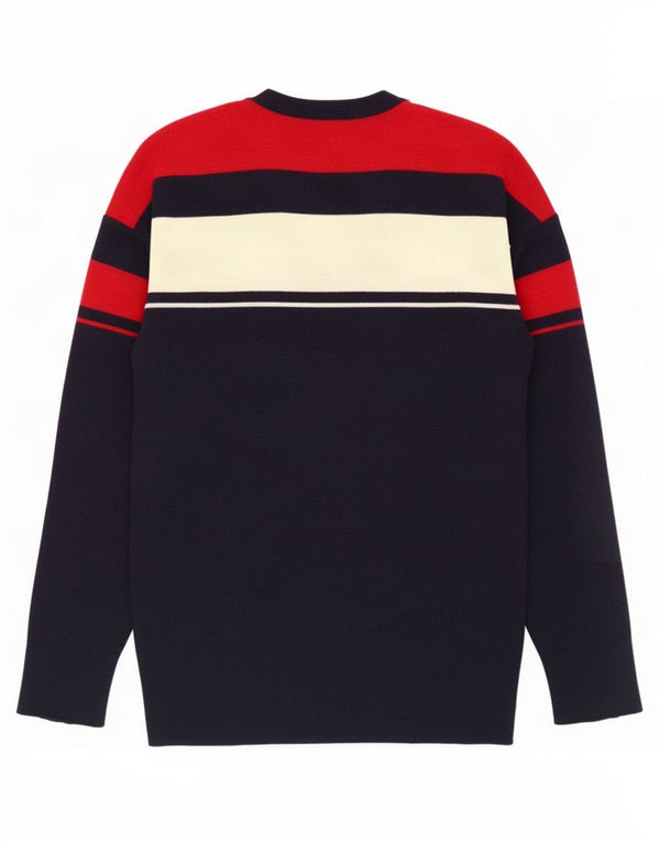 Silvy Herren-Pullover mit V-Ausschnitt IT 50 Medium Navy Blue Colourblock