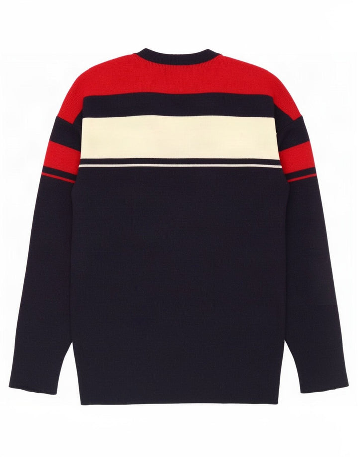 Silvy Herren-Pullover mit V-Ausschnitt IT 50 Medium Navy Blue Colourblock