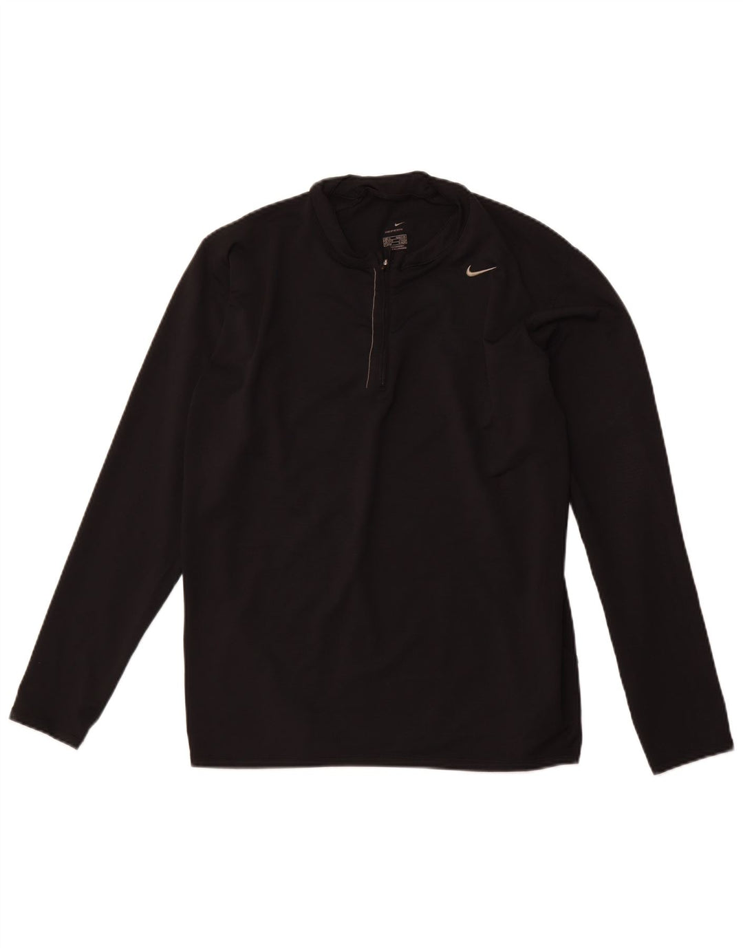 NIKE Herren-Oberteil mit Reißverschluss, langärmlig, XL, Schwarz, Farbblock, Polyester, Sport