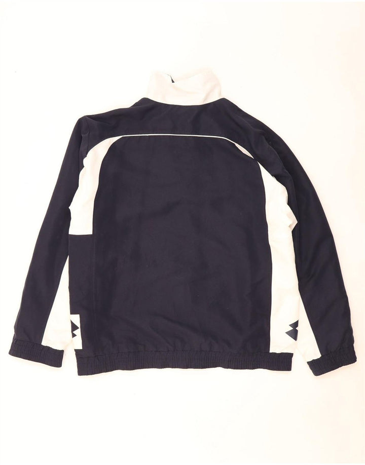 Lotto Herren-Trainingsanzug-Oberteil, Jacke, klein, marineblau, Farbblock-Polyester