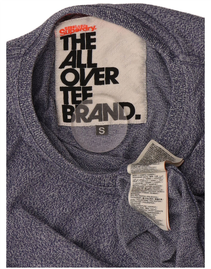 Superdry Herren Grafik-T-Shirt-Oberteil, Größe S, Blau, Baumwolle