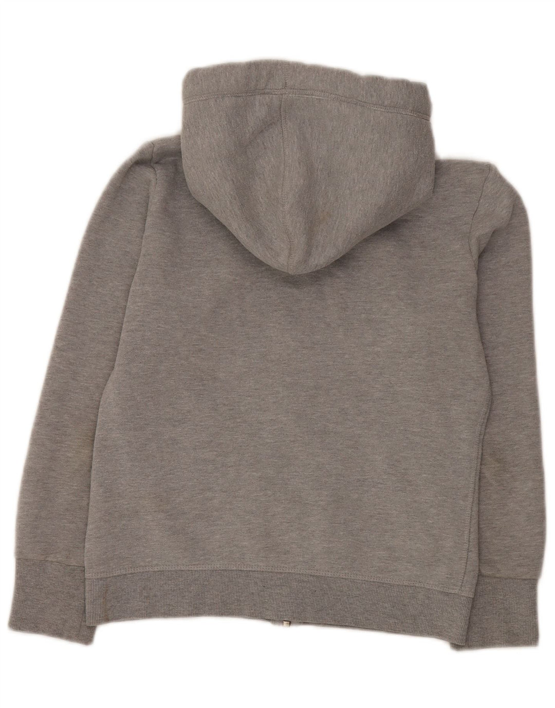 Superdry Damen-Kapuzenpullover mit Reißverschluss, UK 12, mittelgraue Baumwolle