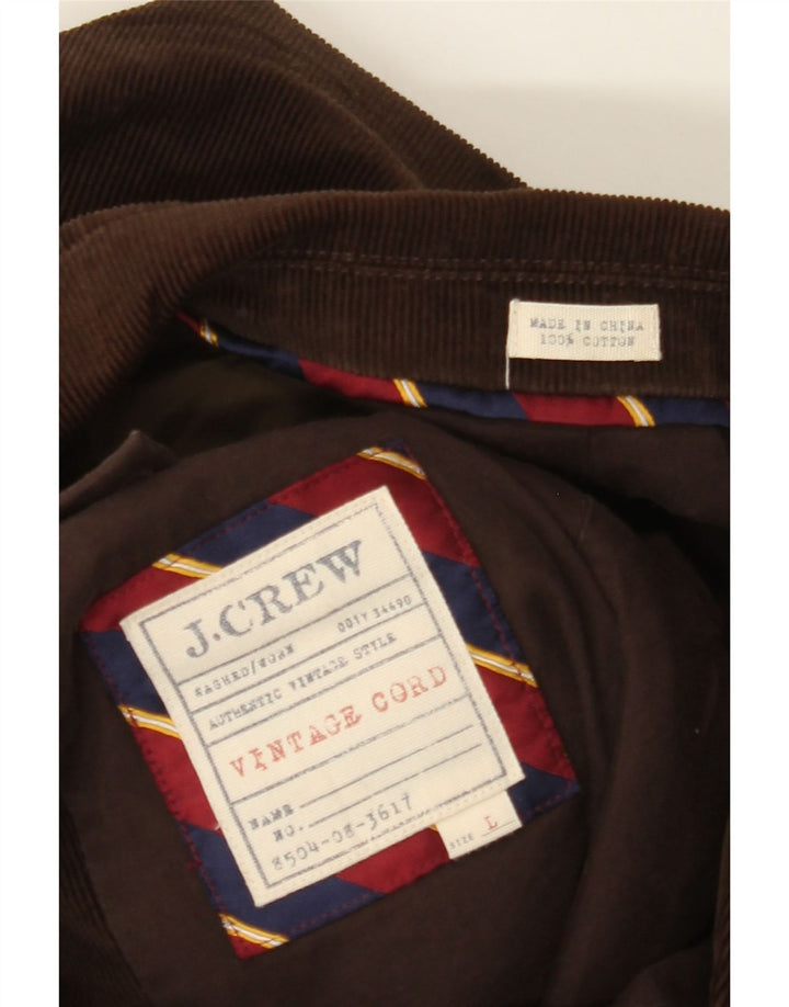 J. CREW Herren-Blazer aus Cord mit 3 Knöpfen, UK 40, Größe L, Braun, Baumwolle