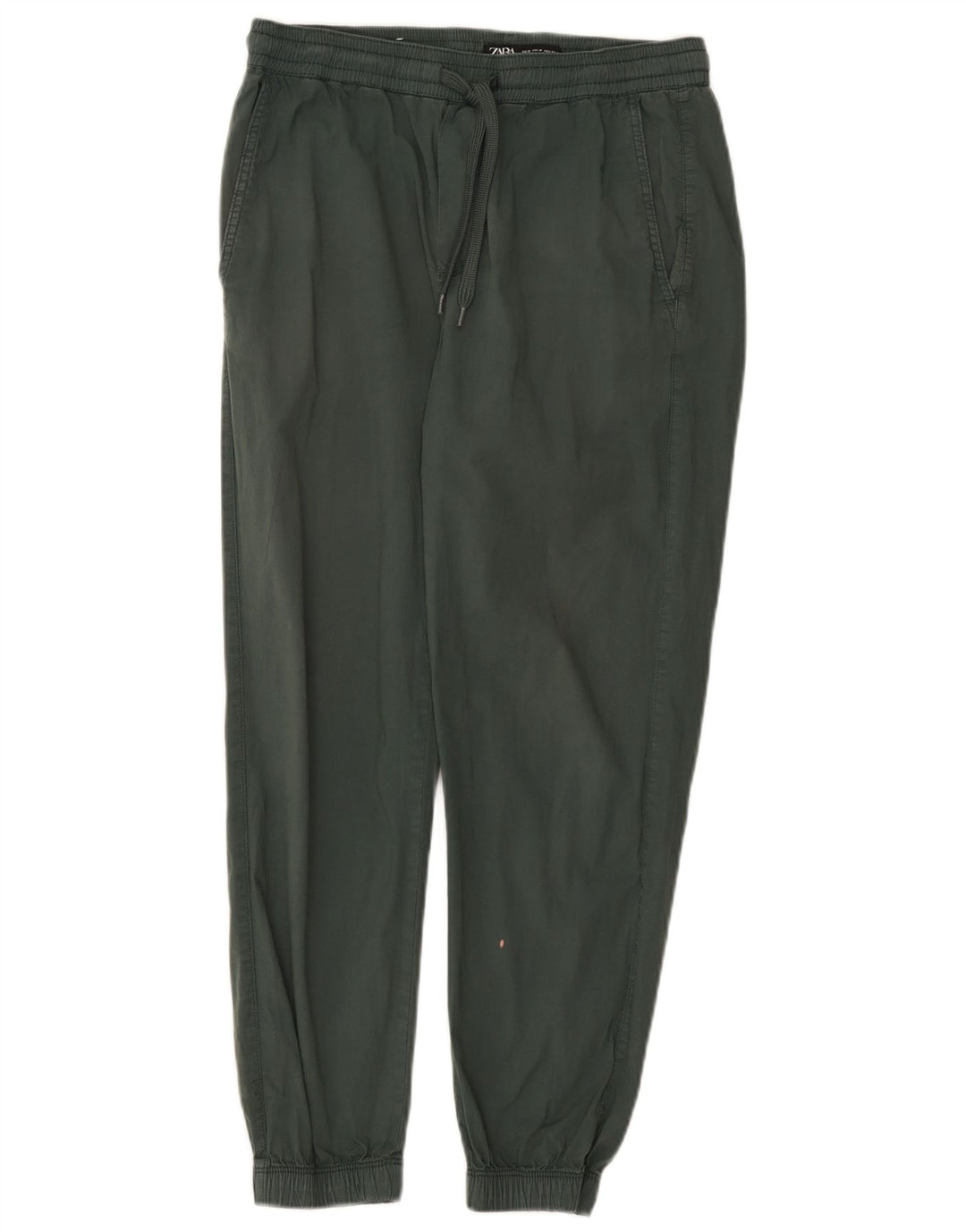 Zara Damen-Jogginghose, mittelgroß, W28, L26, grüne Baumwolle