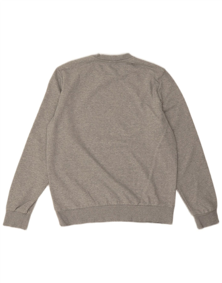 Diesel Herren-Sweatshirt mit Grafik, groß, grau gesprenkelte Baumwolle