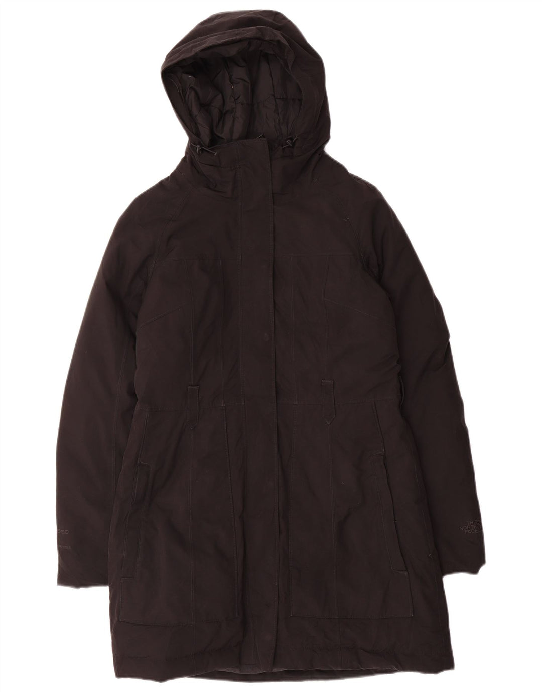 The North Face Wattierter Damenmantel mit Kapuze, UK 10, Größe S, Schwarz, Polyester