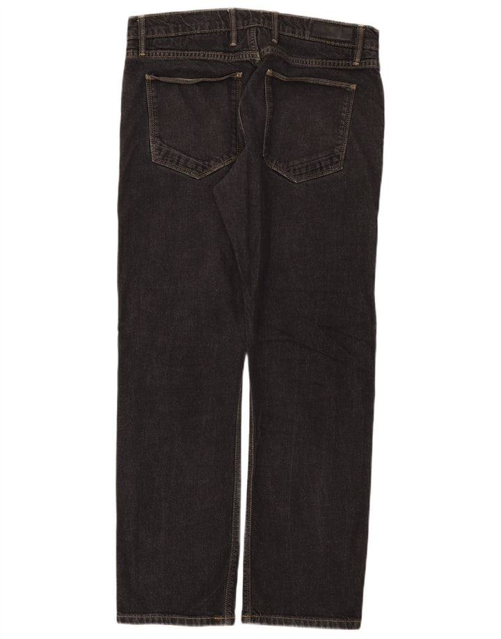 Marks & Spencer Herren Autograph Slim Jeans W34 L31 Schwarze Baumwolle