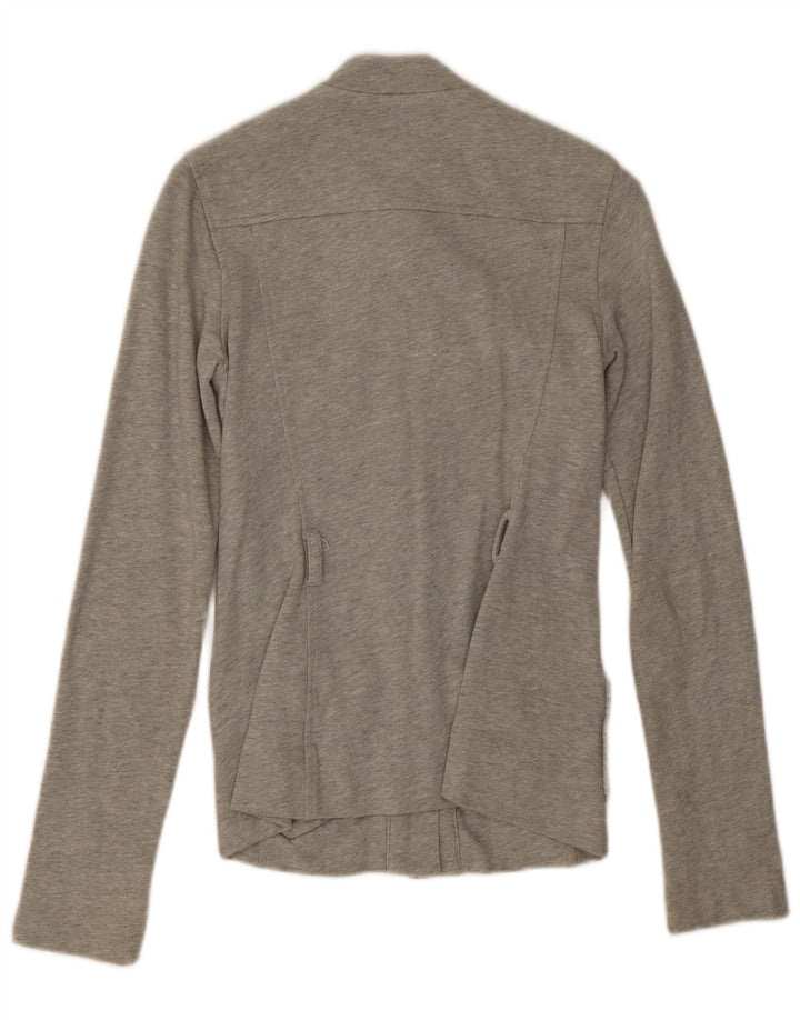 Armani Exchange Damen Militärjacke UK 6 XS Graue Baumwolle