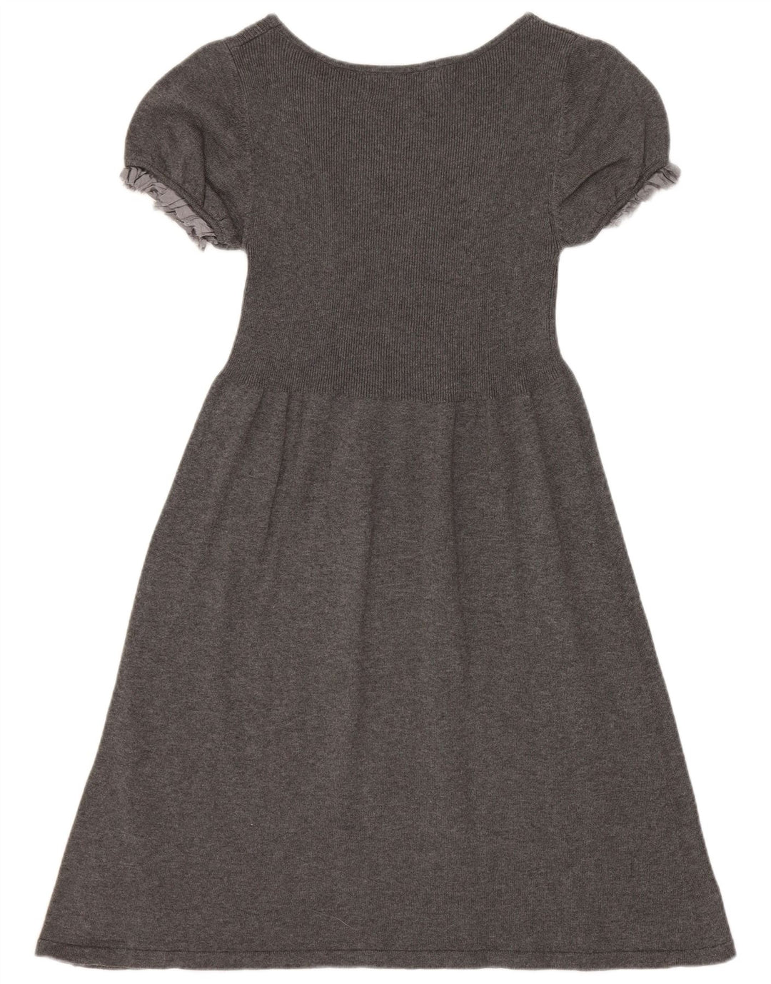Zara Damen-A-Linien-Kleid, Größe S, Grau, Baumwolle