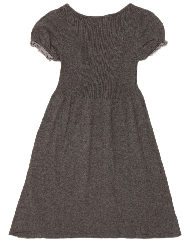 Zara Damen-A-Linien-Kleid, Größe S, Grau, Baumwolle