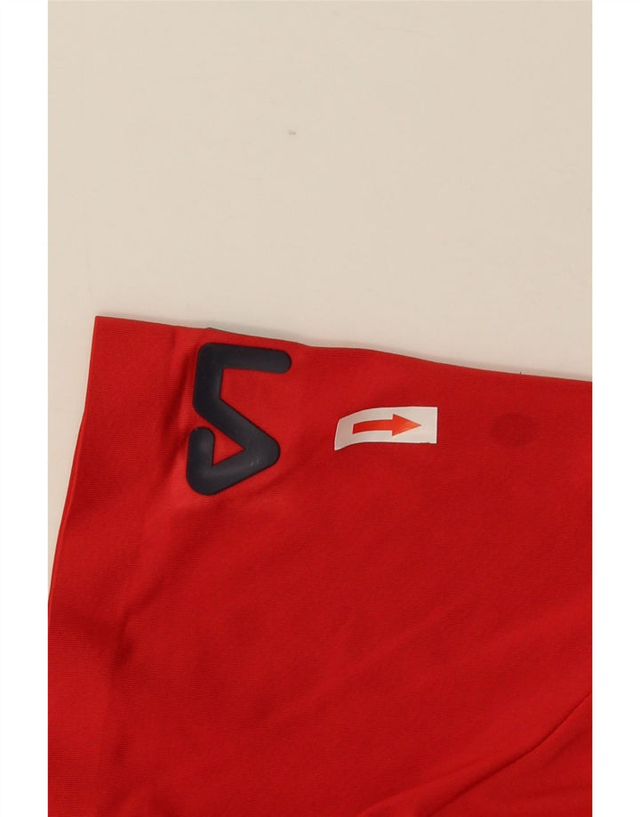 Fila Herren Poloshirt Small Rot Polyester