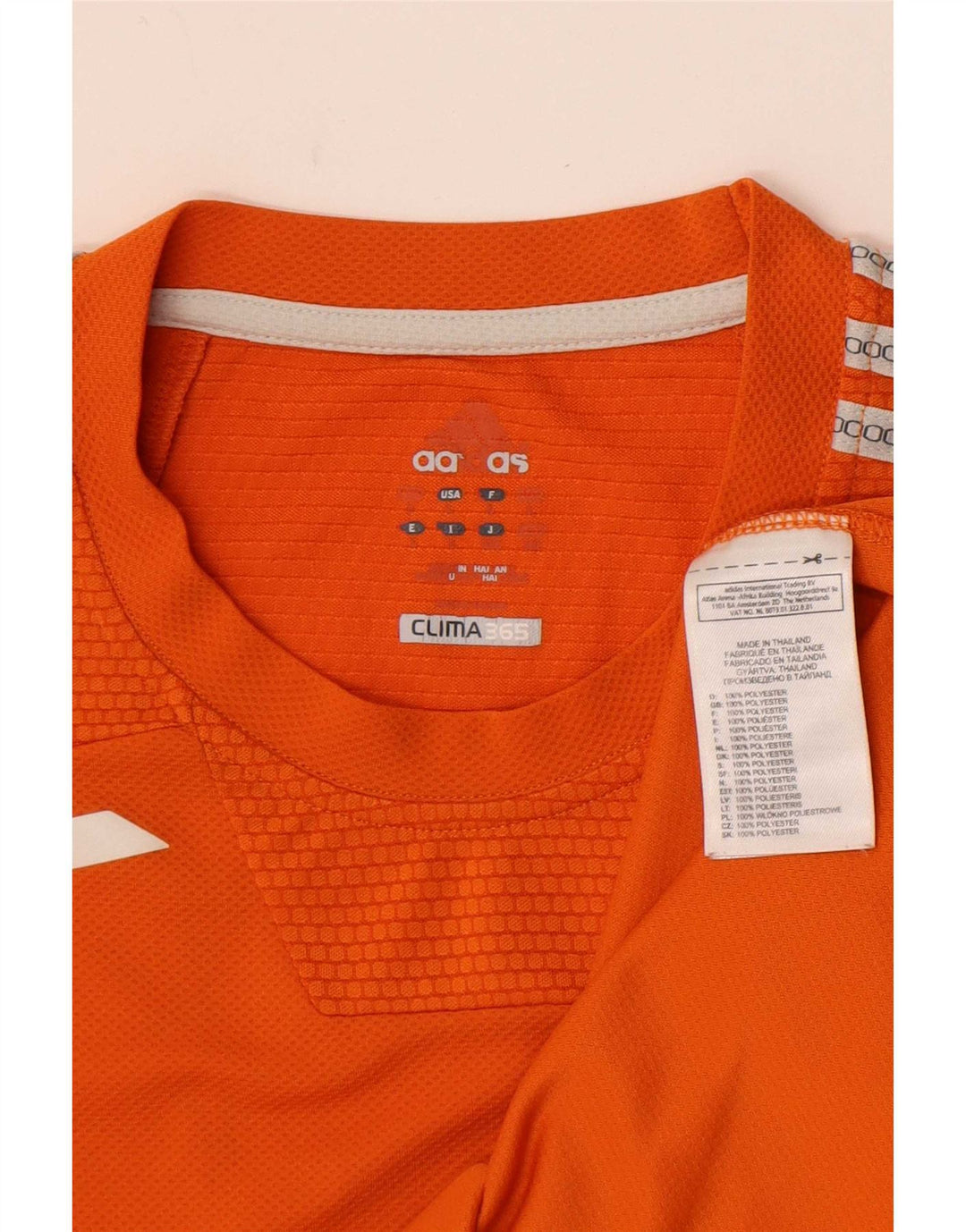 Adidas Herren Clima 365 T-Shirt Top Large Orange Colourblock Polyester