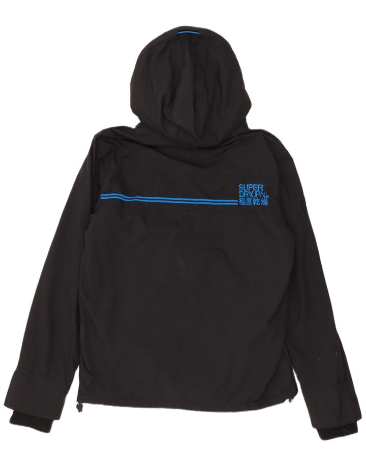 Superdry Herren Windcheater Kapuzen-Windjacke UK 36 Small Schwarz