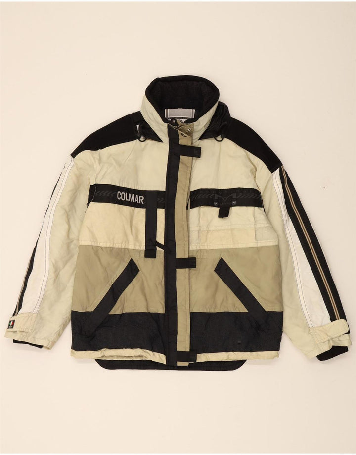 COLMAR Womens Windbreaker Jacket EU 46 2XL Beige Colourblock Polyamide Vintage Colmar and Second-Hand Colmar from Messina Hembry 